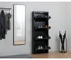 Pisa Armoire à chaussures à 4 rabats/portes métal noir. Voir les images du produit 8