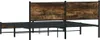 vidaXL Kovová postel bez matrace, kouřový dub 160x200 cm Náhled obrázku produktu 6