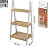 Regal 3 Etagen, Form A, 40x30x81,5cm, weiß, Bambus Produktbild-Vorschau 3