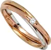 Ring Goldring mit Diamant 585 Weißgold Gelbgold Rotgold Produktbild-Vorschau 1