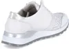 A white and silver women's sneaker shown from a side-rear angle on a white background. Produktbild-Vorschau