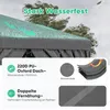 Close-up of a tent roof with water droplets, highlighting its waterproof features and construction details. Produktbild-Vorschau