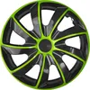 NRM Radkappen QUAD, Grün/Schwarz 14" Zoll. (4 x Universal Produktbild-Vorschau 1