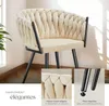 Set de chaises de salle à manger Astano velours design noué Voir les images du produit 4