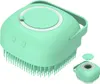 A mint green silicone pet wash sponge with bristles on the bottom and a compartment on top for soap or shampoo. Náhled obrázku produktu