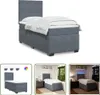 The Living Store Boxspringbett mit Matratze Dunkelgrau Produktbild-Vorschau 1