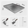 Arebos Edelstahl Grillplatte 40x30 cm massiv 4 mm für Gas- Produktbild-Vorschau 9