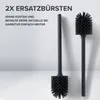 Two black toilet brush heads are shown against a gradient background. Produktbild-Vorschau