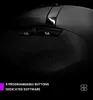 A close-up, low-angle shot of a black gaming mouse with prominent buttons labeled G3 and G4, set against a dark, gradient background. Produktbild-Vorschau