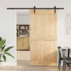 vidaXL Posuvné dveře NARVIK Přírodní a černé 100 x 210 cm Náhled obrázku produktu 2