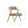 SoBuy Opvouwbare stoel met houten frame, grijs, Productafbeelding-voorbeeld 4