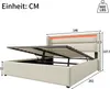 MODFU Boxspringbett Polsterbett 140x200cm Hydraulisches Produktbild-Vorschau 6