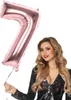 XL Folienballons Zahl 86 cm groß - Rose Gold - Luft oder Produktbild-Vorschau 1