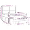 "2024"cloris Boxspringbett mit Matratze Dunkelbraun 140x190 Produktbild-Vorschau 3