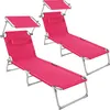 Lot de 2 transats CHLOE - rose Voir les images du produit 1