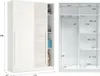 Dmora Guardaroba 2 Ante Aristode 50x200h cm Bianco Bianco Anteprima dell’immagine prodotto 3