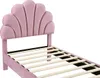 Letto a conchiglia in velluto "Manon" - 90 x 190 cm - Rosa Anteprima dell’immagine prodotto 6