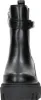 A front view of a black Guess Chelsea boot with a platform sole and a buckle strap. Voir les images du produit