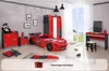 Kinderzimmer komplett Set Autobett Rio 5 teilig Rot , Produktbild-Vorschau 1