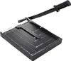 A black paper trimmer with a silver blade and a black handle is shown on a white background. Produktbild-Vorschau