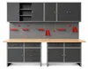 Armadio per garage, set da 6 pezzi, 240 cm - Nero/Grigio Anteprima dell’immagine prodotto 3