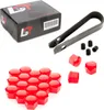 20x Radschrauben Abdeckkappen Radschraubenkappen 17mm rot Produktbild-Vorschau 1