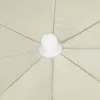 Close-up view of the top of a beige umbrella, showing the white cap and the fabric seams. Voir les images du produit