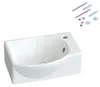 Waschbecken Wandmontage weiß eckig-oval 40,5x28x12 cm Produktbild-Vorschau 1