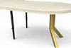 Ausziehbarer runder Esstisch KASCHMIR Ø100–300 cm – Goldene Produktbild-Vorschau 12