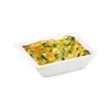 A white baking dish filled with a casserole, likely a vegetable gratin. Anteprima dell’immagine prodotto