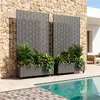 Cloison « Aaskis » avec jardinière à roulettes en acier, Voir les images du produit 7