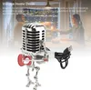 Vintage mikrofon kytara robot stolní lampa hliník retro kov Náhled obrázku produktu 5