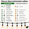 Evura Goods Lichterkette für Außen – LED String Light – 30 Produktbild-Vorschau 3