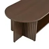 Table basse ovale Merax avec motif rainuré, table d'appoint Voir les images du produit 8