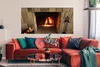 MuchoWow® Poster Feuerstelle in einer Steinmauer 150x75 cm Produktbild-Vorschau 2