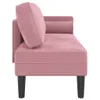 vidaXL Chaiselongue mit Kissen Rosa Samt Produktbild-Vorschau 4