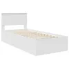 vidaXL Cadre de lit avec tête de lit Blanc 100 x 200 cm Voir les images du produit 4
