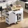 A kitchen island with appliances and food items on it, placed in a kitchen setting. Produktbild-Vorschau