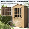 Outsunny Gartenschrank Holz Geräteschuppen mit Ablage Produktbild-Vorschau 4