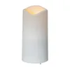 LED Mini Kerze/Grabkerze - flackernd - H: 10cm, D: 5cm - Timer + Sensor - bis 750h - weiß Produktbild-Vorschau