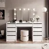 Kosmetiktisch BELLA DOPPIO mit Spiegel und LED-Beleuchtung Produktbild-Vorschau 5