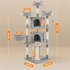 A diagram of a cat tree with dimensions indicated by measurement lines and text. Produktbild-Vorschau