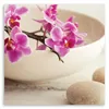 Leinwandbild rosa zen-orchideen im shabby-chic-stil 60x60 Produktbild-Vorschau 3
