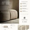 Panca Softy Crema - Panca in Velluto Annodato, Struttura in Anteprima dell’immagine prodotto 11