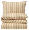 Seersucker Bettwäsche 135x200 Streifen Creme Sommer Produktbild-Vorschau 1