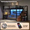 Merax Patrová postel 140x200 cm, kovová postel s LED Náhled obrázku produktu 6