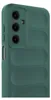 A close-up side view of a green phone case with a textured design. Produktbild-Vorschau