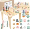Tavolo multifunzionale in legno per l'apprendimento Anteprima dell’immagine prodotto 1