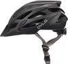 A black bicycle helmet with straps. Produktbild-Vorschau