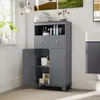 COSTWAY Mobile da bagno, mobile da bagno con 2 ante e 2 Anteprima dell’immagine prodotto 2